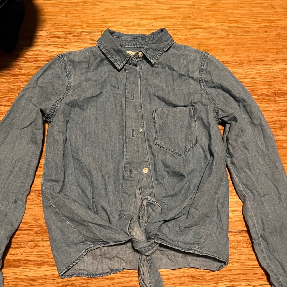 Madewell Soft Blue Denim Top